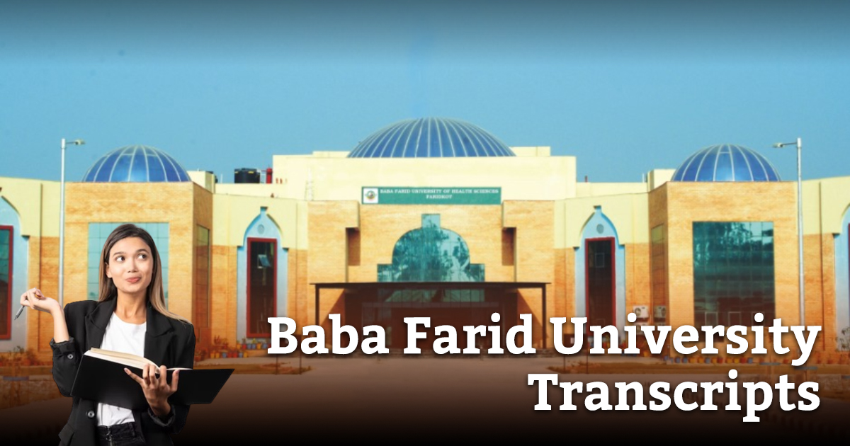 obtain transcripts from Baba Farid University