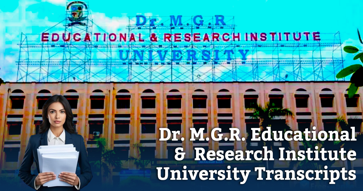 Dr. M.G.R. Educational and Research Institute Transcripts