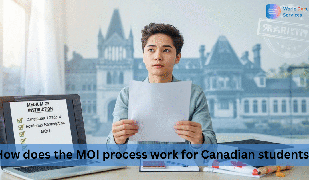How does the MOI process work for Canadian students?