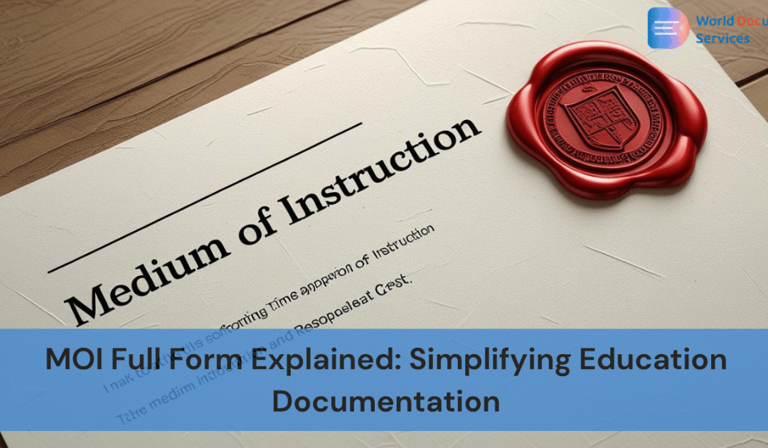 MOI Full Form Explained: Simplifying Education Documentation