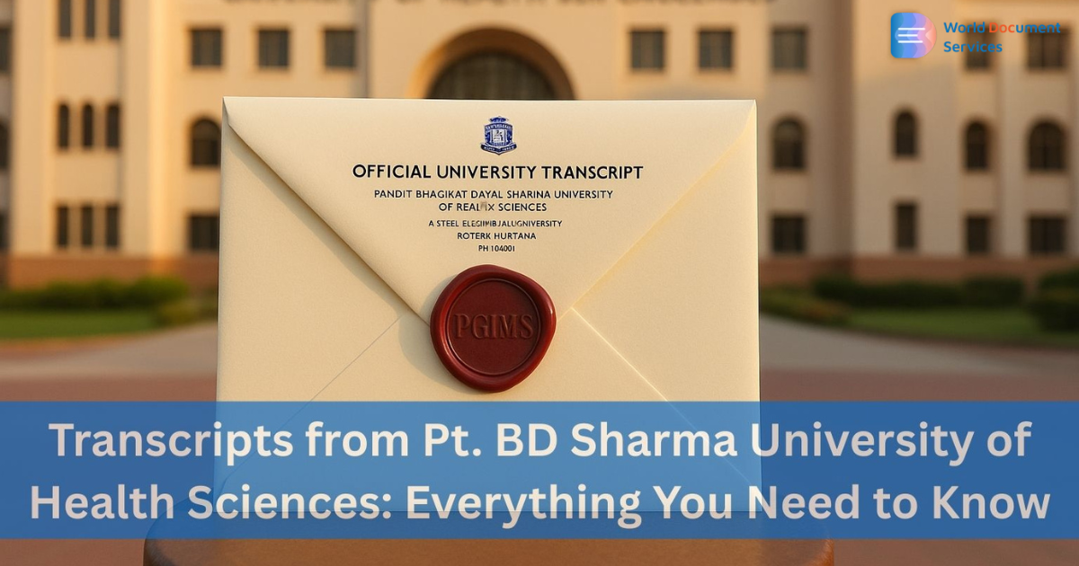 Transcripts from Pt. BD Sharma University of Health Sciences: Everything You Need to Know