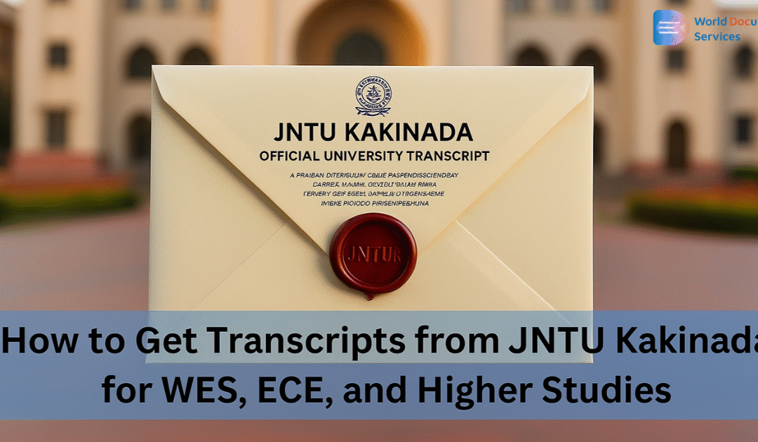 How to Get Transcripts from JNTU Kakinada for WES, ECE, and Higher Studies