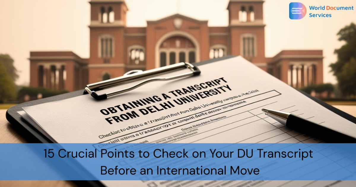 15 Crucial Points to Check on Your DU Transcript Before an International Move