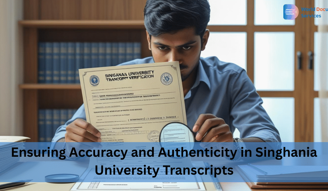 Ensuring Accuracy and Authenticity in Singhania University Transcripts