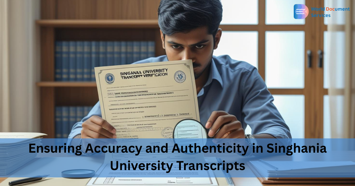 Ensuring Accuracy and Authenticity in Singhania University Transcripts
