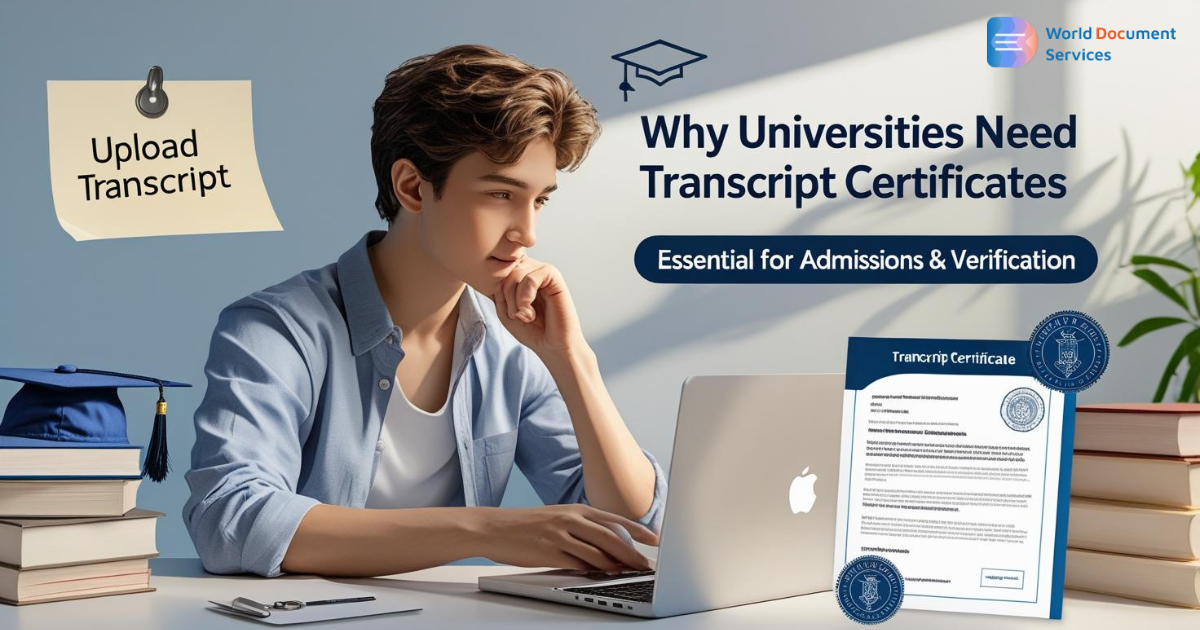 Why do universities ask for a transcript certificate?