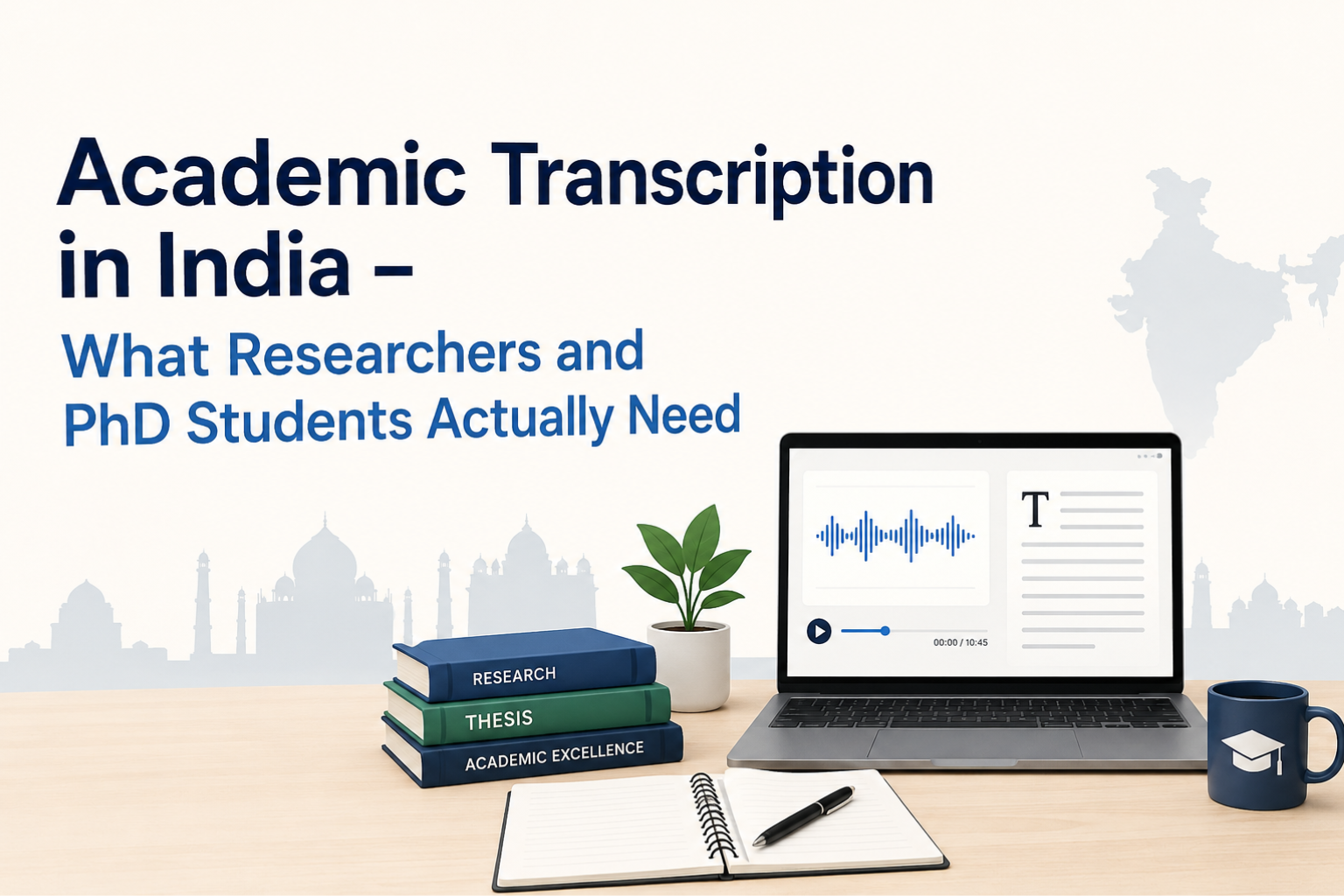 Academic Transcription in India – What Researchers and PhD Students Actually Need