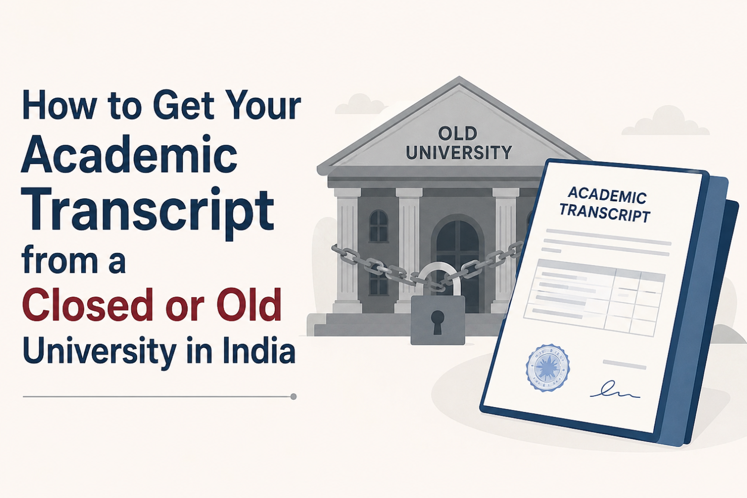 How to Get Your Academic Transcript from a Closed or Old University in India