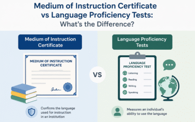 Medium of Instruction Certificate vs Language Proficiency Tests: What’s the Difference?
