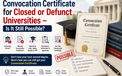 Convocation Certificate for Closed or Defunct Universities – Is It Still Possible?