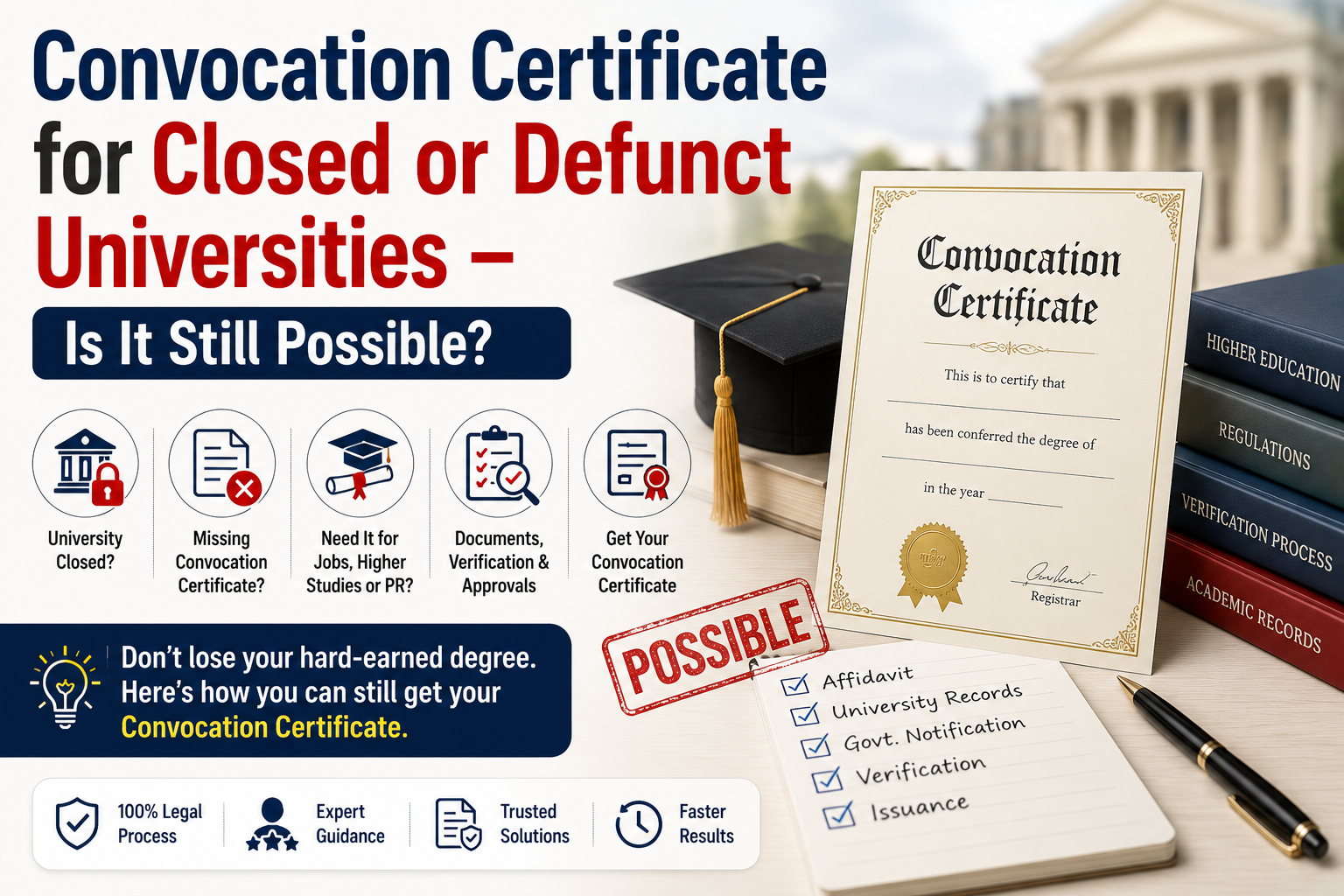 Convocation Certificate for Closed or Defunct Universities – Is It Still Possible?