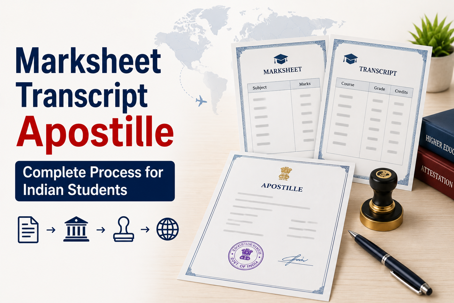 Marksheet Transcript Apostille – Complete Process for Indian Students