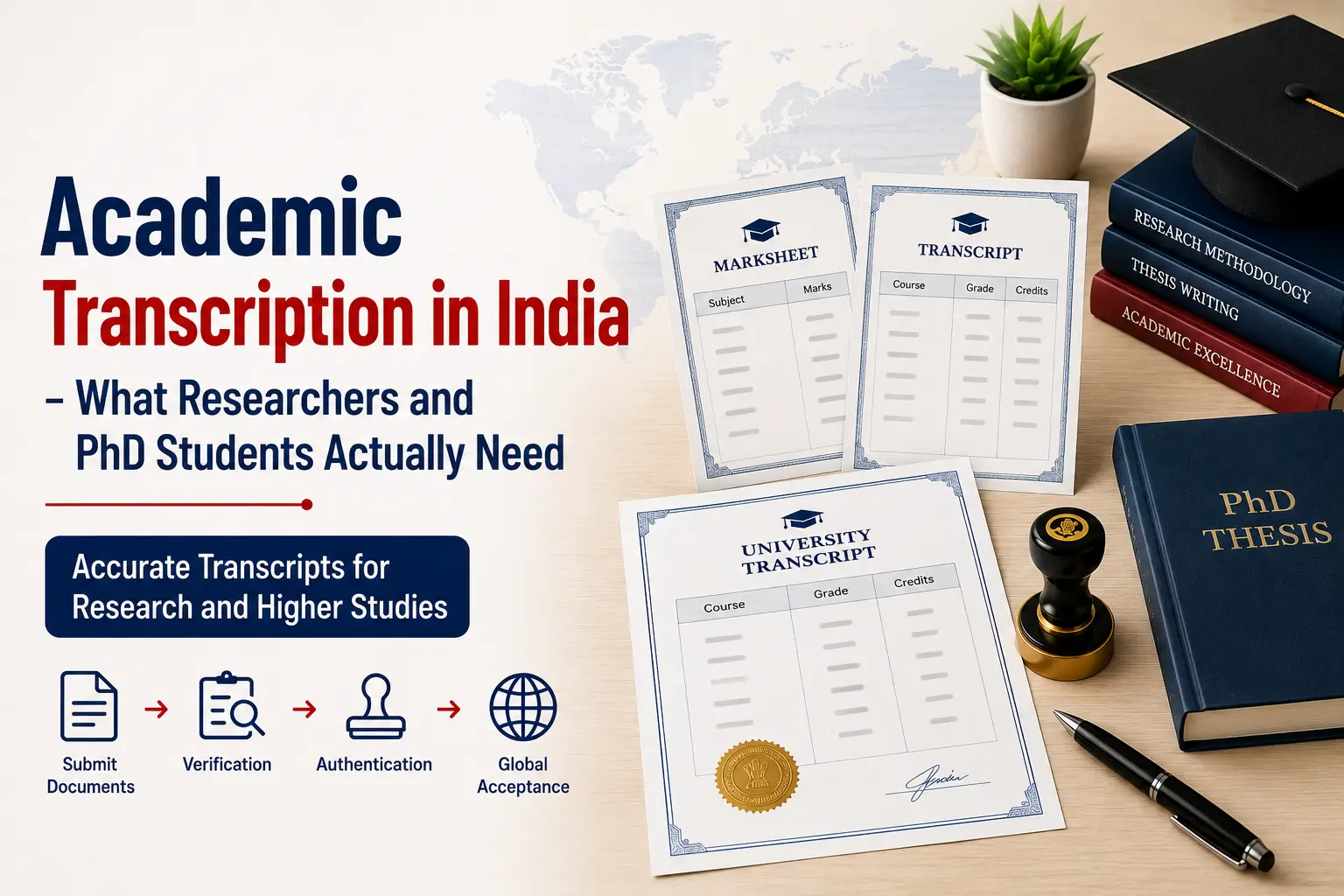 Academic Transcription in India – What Researchers and PhD Students Actually Need