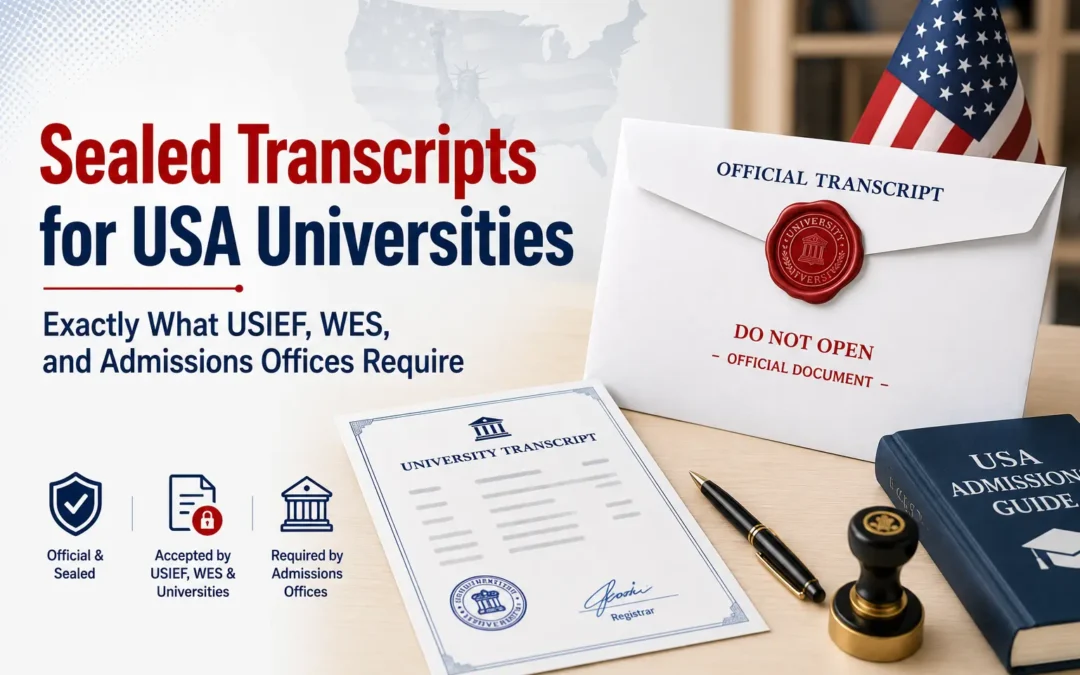 Sealed Transcripts for USA Universities – Exactly What USIEF, WES, and Admissions Offices Require