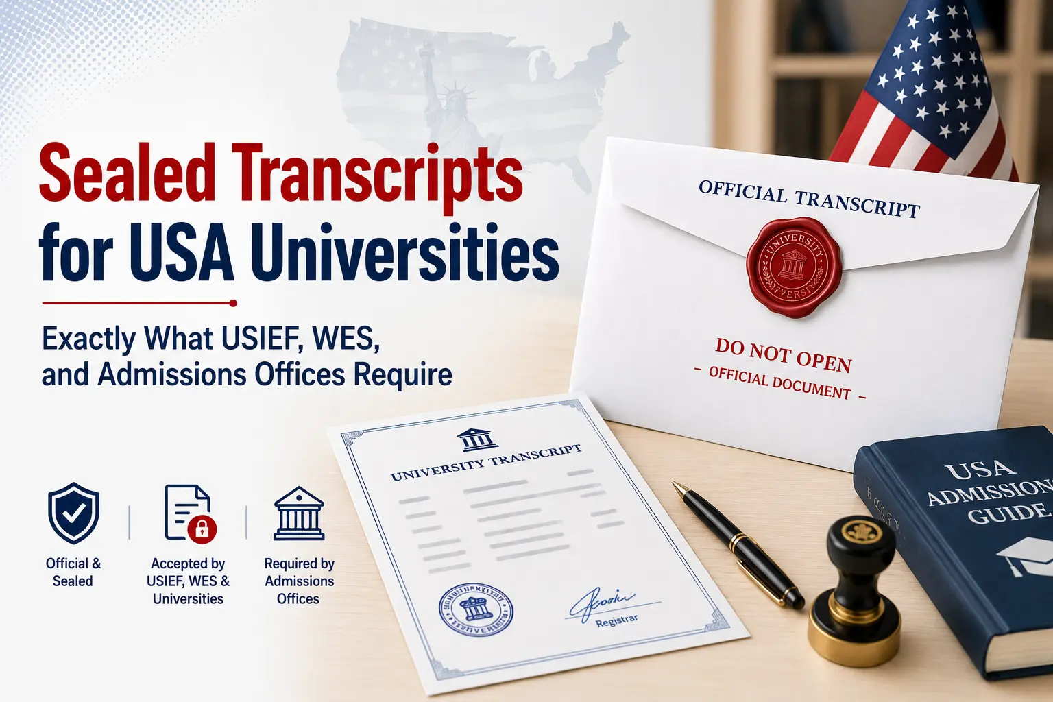 Sealed Transcripts for USA Universities – Exactly What USIEF, WES, and Admissions Offices Require