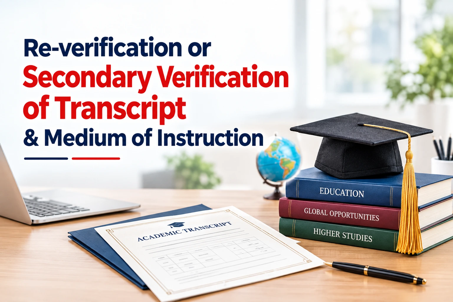 Re-verification or Secondary Verification of Transcript & Medium of Instruction