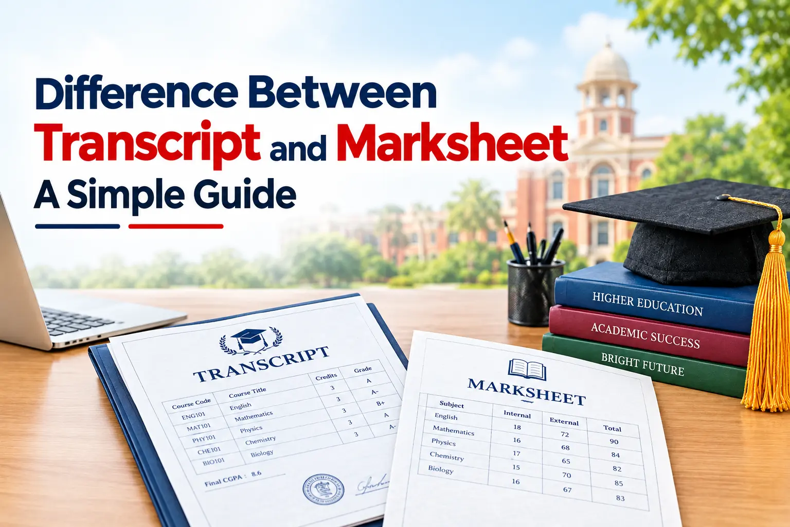Difference Between Transcript and Marksheet: A Simple Guide