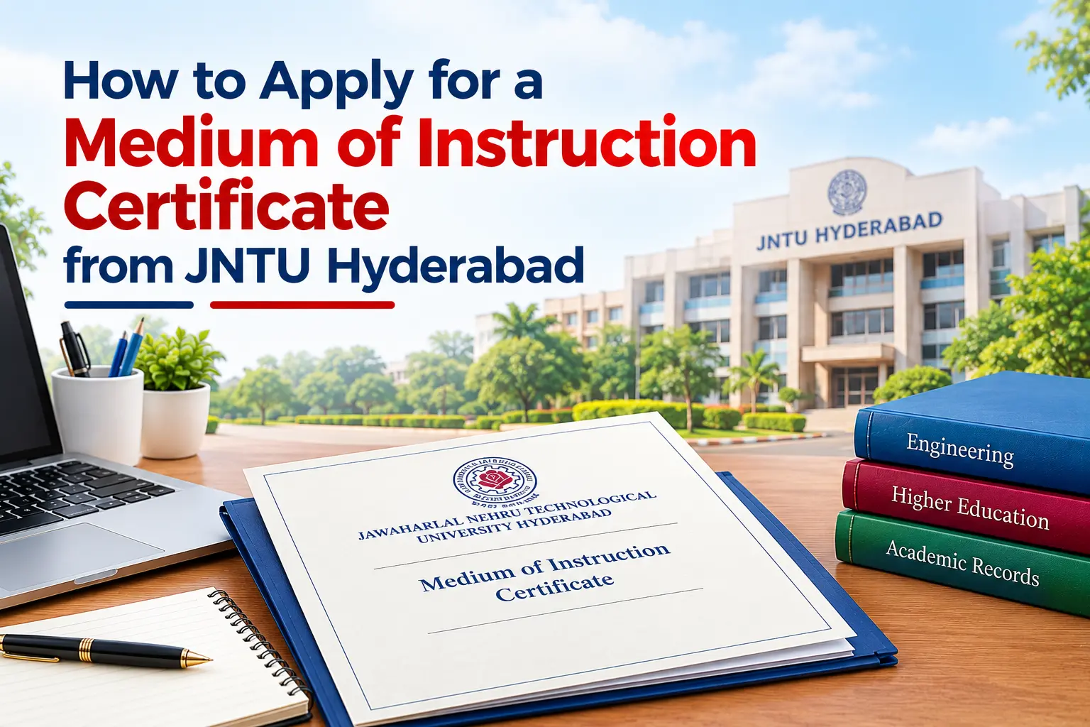 How to Apply for a Medium of Instruction Certificate from JNTU Hyderabad